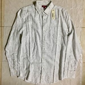 New Men Arizona L/S Buttondown Shirt Small White